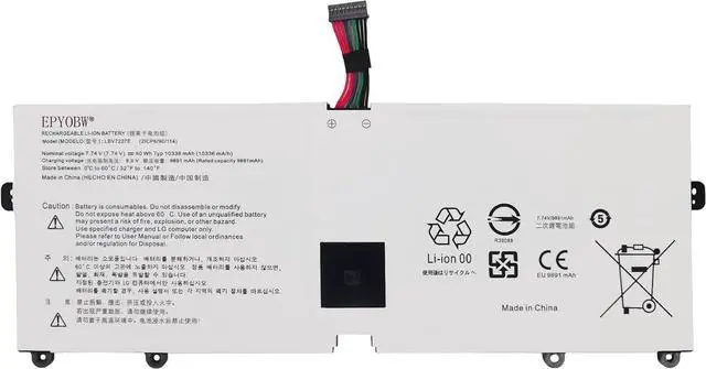 Main image of LBV7227E Laptop Battery 80Wh Compatible with LG Gram 14Z980 15Z980 17Z990 / Gram 15 2020 15Z90N / Gram 16 2021 16ZD90P 16Z90P / Gram 17 2020 17Z90N / Gram 17 2021 17Z90P Series 2IC96/90/114