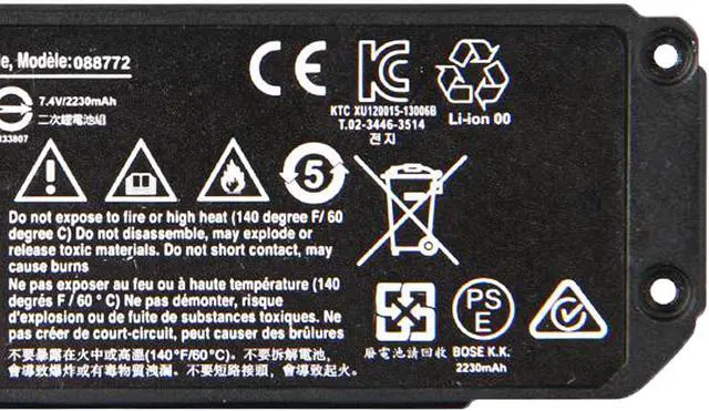 Alt view image 3 of 5 - 088772 Battery 17Wh 2230mAh 7.4V 2-Cells Bluetooth Speaker Compatible with Bose Soundlink Mini 2 Series 088789 088796