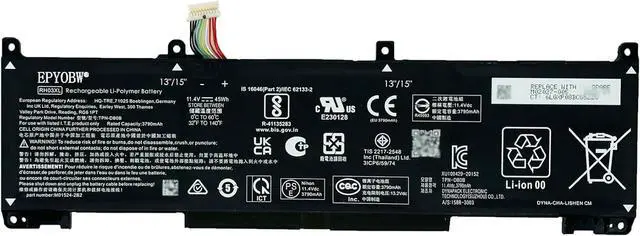 Main image of RH03XL Laptop Battery 45Wh Compatible with HP ProBook 430 440 445 450 455 G8 G9 G10 ProBook 630 640 650 G8 / EliteBook 630 640 645 650 655 G9 G10 Series HSTNN-OB1T HSTNN-IB9P HSTNN-IB9Q