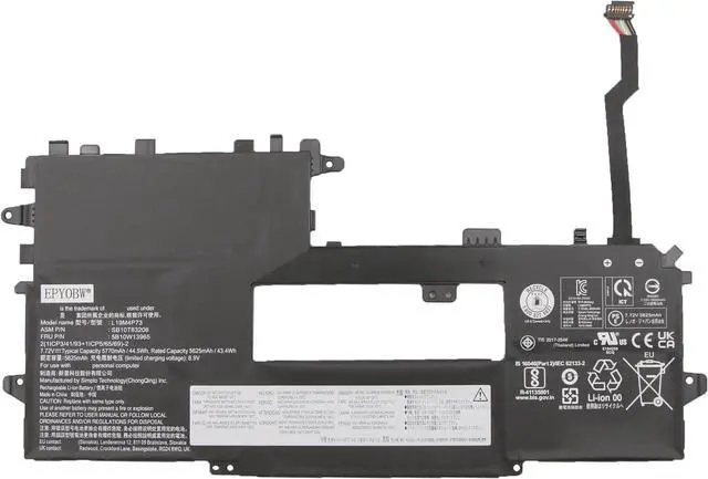 Main image of L19M4P73 Laptop Battery 44.5Wh 5770mAh 4-Cell 7.72V Compatible with Lenovo ThinkPad X1 Titanium 20QA 20QB Series SB10T83208 5B10W13965 L19C4P73 SB10T83209 5B10W13966
