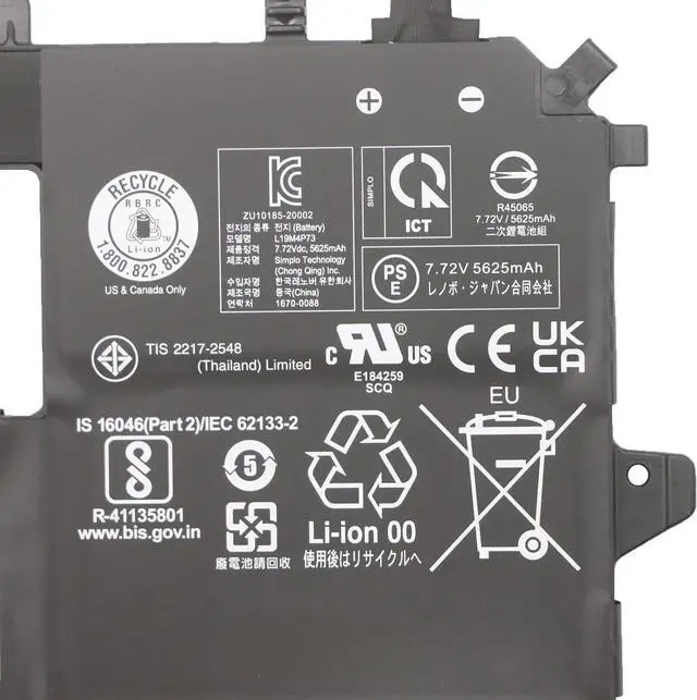 Alt view image 3 of 4 - L19M4P73 Laptop Battery 44.5Wh 5770mAh 4-Cell 7.72V Compatible with Lenovo ThinkPad X1 Titanium 20QA 20QB Series SB10T83208 5B10W13965 L19C4P73 SB10T83209 5B10W13966