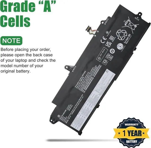 Alt view image 3 of 5 - L21L4P73 SB10W51975 5B10W51874 Laptop Battery Replacement for Lenovo ThinkPad T14s Gen 3 2022 Gen 4 2023 Series L21B4P71 SB10W51978 5B10W51877 L21M4P75 SB10W51976 L21D4P74 15.36V 57Wh