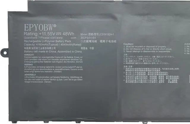 Alt view image 3 of 6 - C31N1824-1 Laptop Battery 48Wh 4160mAh Compatible with ASUS Chromebook C425 C425T C425TA C425TA-H50039 C425TA-H50041 C425TA-H50050 / Chromebook Flip C433 C433T C433TA Series 0B200-03550000
