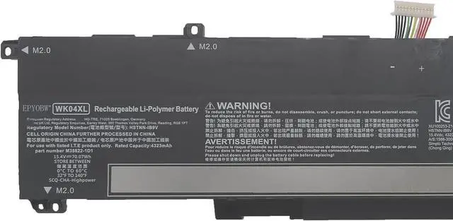 Alt view image 3 of 6 - WK04XL Laptop Battery 70.07Wh Compatible with HP Omen 16-B 16-C/Victus 15-FA 15-FB 16-D 16-E 16-R 16-S/Victus Gaming 16T-R 16T-S 16-R 16-S Series WK04070XL HSTNN-IB9V HSTNN-OB2C