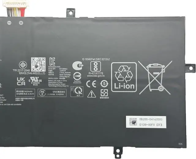 Alt view image 3 of 5 - C22N2107 Battery 75Wh Compatible with Asus ZenBook 14 OLED UM3402 UM3402DA UM3402MA UX3402QA Q409ZA UM3402YA UX3402VA UX3402ZA / ZenBook 14 UM3402Y UM3402YAR Series Laptop 0B200-04160000