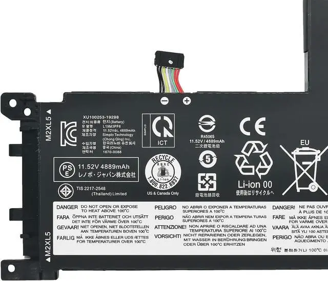 Alt view image 3 of 6 - L19M3PF6 L19L3PF2 Laptop Battery 57Wh 3-Cell Compatible with Lenovo IdeaPad 5-15IIL05 5-15ARE05 5-15ITL05 5-15ALC05 5-15IAL7 5-15ABA7 Series L19C3PF5