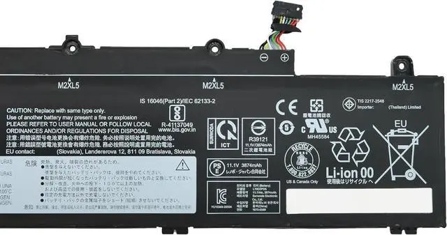 Alt view image 3 of 5 - L19D3PD5 Laptop Battery 45Wh Compatible with Lenovo ThinkPad E14 Gen 2 / E14 Gen 3 / E14 Gen 4 / E15 Gen 2 / E15 Gen 3 / E15 Gen 4 Series L19C3PD5 L19M3PD5 L19L3PD5 L20M3PD4 L20C3PD4 L20D3PD4