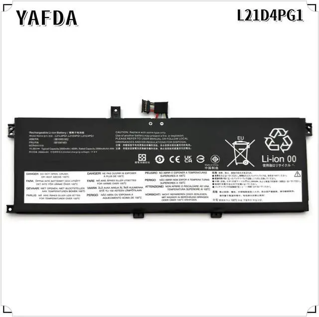 Alt view image 2 of 7 - L21C4PG1 Battery Replacement for Lenovo ThinkPad L13 Yoga Gen 3 2022 Yoga Gen 3 2022 ThinkPad L13 Gen 4 Yoga Gen 4 Series L21L4PG1 L21D4PG1 L21M4PG1 SB10W51952 SB11H56238 SB10W51949 5B10W5184