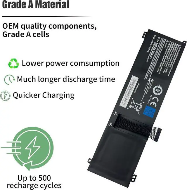 Alt view image 4 of 7 - 53Wh PHID1-00-15-3S1P-0 Laptop Battery Compatible with Mechrevo F1 Schenker Vision 14 Adata XPG Xenia 14 Tuxedo InfinityBook Pro 14 Gen 6/7 Notebook [11.61V 4570mAh 3-Cell]