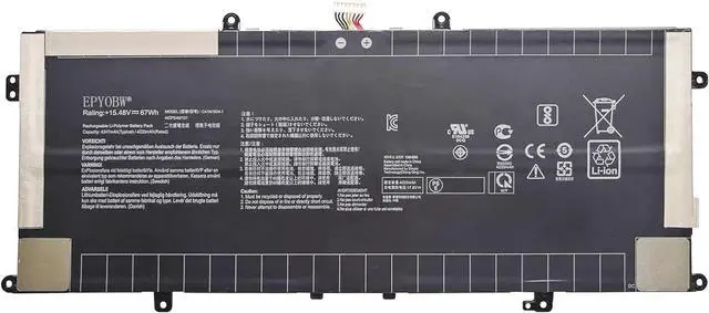 Main image of C41N1904-1 Laptop Battery 67Wh 4-Cell Compatible with Asus ZenBook 14 UM425IA / ZenBook 13 UX325JA / ZenBook Flip 13 UX362FA / ZenBook S UX391UA Series C41N1904 02B200-03660500 4ICP5/49/121
