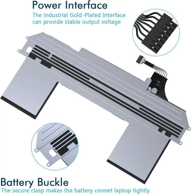 Alt view image 6 of 7 - A1932 A1965 A2179 Battery Compatible with MacBook Air 13 inch 2018 2019 2020 Year A1932 A1965 A2179 Replacement Laptop Battery (11.4V 49.9Wh)