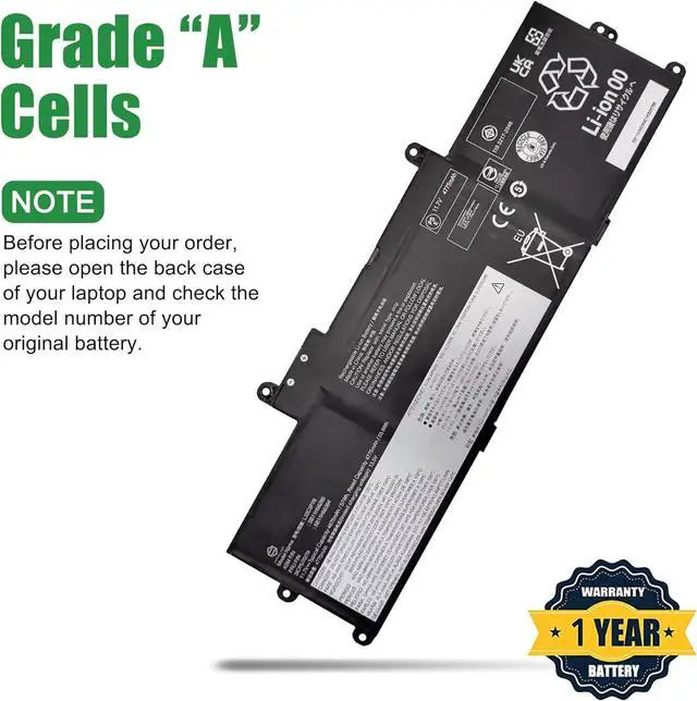 Alt view image 4 of 6 - L22C3P76 Laptop Battery Replacement for Lenovo ThinkPad X1 Carbon 12th Gen 2024 X1 2 in 1 Gen 9 2024 Series SB11H56285 5B11H56384 L22B3P73 SB11H56287 5B11H56386 L22M3P77 L22D3P77 11.7V 57Wh