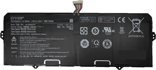 Main image of AA-PBQN4TR Laptop Battery 45.5Wh 4-Cell 7.7V Compatible with Samsung Galaxy Chromebook 2 XE530QDA XE530QDA-KA1US XE530QDA-KA2US XE530QDA-KB1US XE530QDA-KB2US Series BA43-00395A 2ICP5/58/70-2