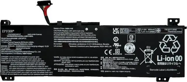 Main image of L20C3PC2 Laptop Battery 45Wh Compatible with Lenovo ideapad Gaming 3-15IHU6 3-15ACH6 Series L20M3PC2 L20D3PC2 5B11B96718 SB11B96717 5B11B96715 SB11B96720 5B11B96719 SB11B96716