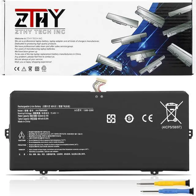 Main image of ZTHY AA-PBMN4MR Laptop Battery Replacement for Samsung Galaxy Book Pro 360 13 NP930XDB NP935XDB NP930XED NP930QED NP950QED NP940XFG NP930XED-KF1HK NP930XDB-KH3US Series BA43-00397 15.44V 62.1Wh