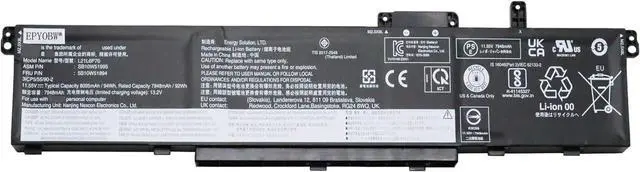 Main image of L21L6P70 Laptop Battery 94Wh 8095mAh 11.55V Compatible with Lenovo ThinkPad P16 Gen 1 / ThinkPad P16 Gen 2 Series L21M6P70