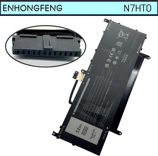 Alt view image 2 of 7 - N7HT0 Laptop Battery Replacement for Dell Latitude 9510 9520 Latitude 9520 2-in-1 P94F P95F P95F001 P94F001 TVKGH V5K68 N2NLL 08NFC7 N2NLL N7HTO 0PKW00