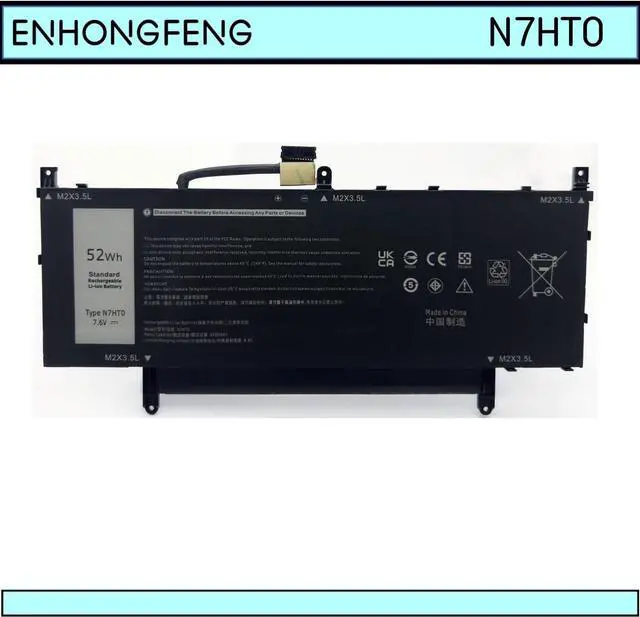 Alt view image 3 of 7 - N7HT0 Laptop Battery Replacement for Dell Latitude 9510 9520 Latitude 9520 2-in-1 P94F P95F P95F001 P94F001 TVKGH V5K68 N2NLL 08NFC7 N2NLL N7HTO 0PKW00