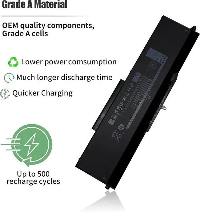 Alt view image 4 of 7 - 97Wh 1FXDH Laptop Battery Compatible with Dell Latitude 15 5501 5511 E5501 E5511 Precision 3541 3551 Series Notebook 01WJT0 1WJT0 0D191G D191G [11.4V 97Wh 6-Cell]