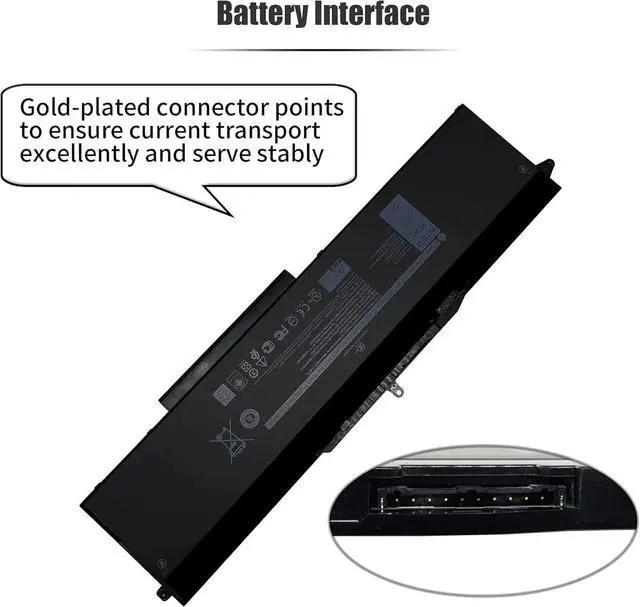 Alt view image 5 of 7 - 97Wh 1FXDH Laptop Battery Compatible with Dell Latitude 15 5501 5511 E5501 E5511 Precision 3541 3551 Series Notebook 01WJT0 1WJT0 0D191G D191G [11.4V 97Wh 6-Cell]