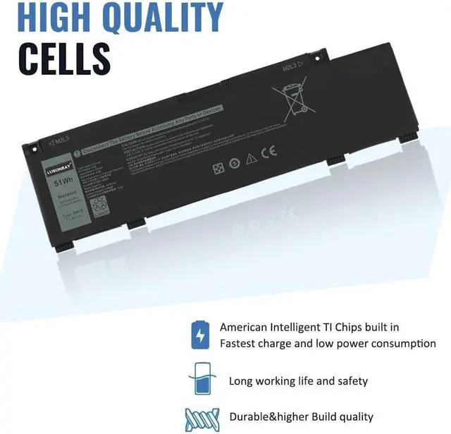 Alt view image 2 of 6 - 266J9 Laptop Battery Replacement for Dell G3 15 3500 3590 3790 G5 15 5500 SE 5505 P89F Inspiron 5490 INS 15PR-1545W 1548BR 1645W 1742BR 1742W Series New Battery 11.4V/51Wh