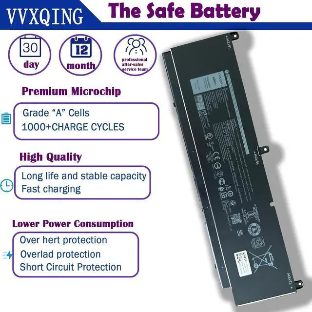 Alt view image 3 of 7 - C903V PKWVM 68Wh Battery Replacement for Dell Precision 7550 7750 7560 7760 Dell P44E P93F P44E001 P44E002 P93F001 P93F002 Laptop PKWVM 0C903V 0CR72X CR72X 068N03 0447VR 68ND3 453-BBCQ 11.4V