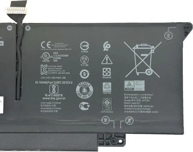 Alt view image 3 of 5 - JHT2H Battery 52Wh 6500mAh 4-Cell 7.6V Compatible with Dell Latitude 7310 7410 / Latitude 7410 Chromebook Enterprise Series Y7HR3 35J09 4V5X2 HRGYV WY9MP XMV7T 009YYF