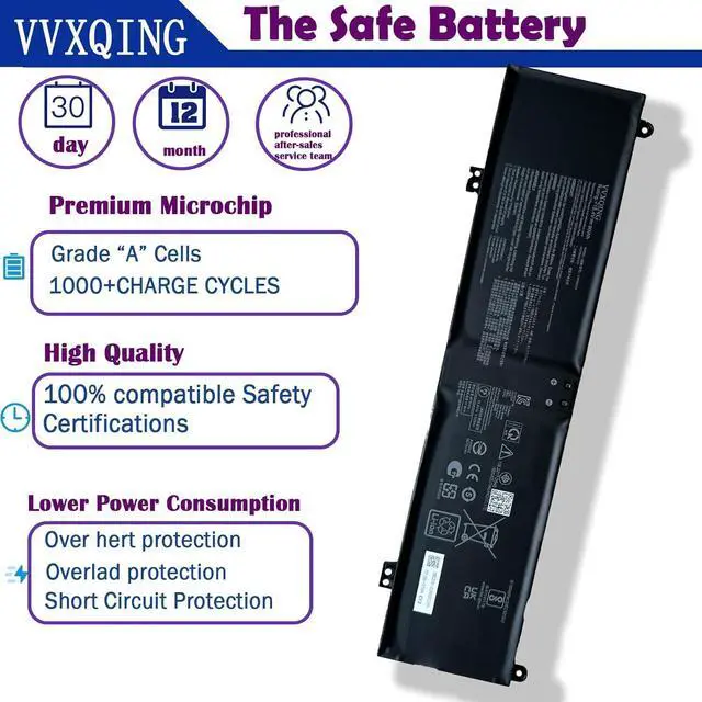 Alt view image 3 of 7 - C41N2013 Laptop Battery Replacement for Asus Rog Strix G15 G513 G513R G513IR G513IM G513QM G513QR G513QY Series Notebook 15.4V 90Wh 5845mAh C41N2013-1 0B200-03880-100 0B200-03880200