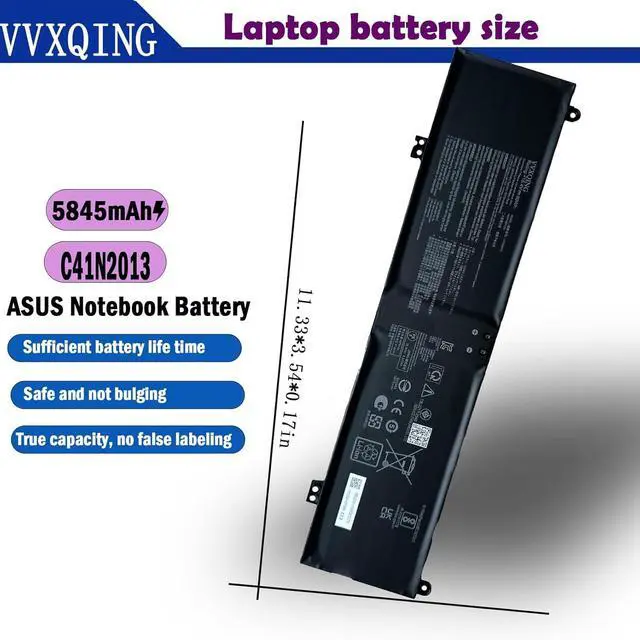 Alt view image 7 of 7 - C41N2013 Laptop Battery Replacement for Asus Rog Strix G15 G513 G513R G513IR G513IM G513QM G513QR G513QY Series Notebook 15.4V 90Wh 5845mAh C41N2013-1 0B200-03880-100 0B200-03880200