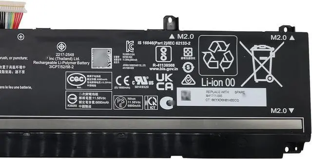 Alt view image 3 of 6 - WK06XL Battery 83Wh Compatible with HP Omen 16-WD 16-XF 16-XD 16-B 16-WF 16-C 16T-C 17-CP 17-CK 17T-CK 16-K 16-N/Omen 8 Plus 17-CK/Victus 16-R Series HSTNN-WB0C HSTNN-OB2I M41640-CD1