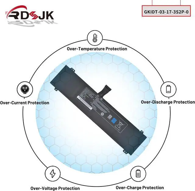 Alt view image 6 of 7 - GKIDT-03-17-3S2P-0 GKIDT-00-13-3S2P-0 Laptop Battery for Intel QC7 Adata XPG Xenia 15 Schenker XMG Fusion 15 XFU15L19 Eluktronics MAG-15 Aftershock Vapor 15 Pro 2021 GLIDK-00-15-3S2P-0 11.4V 93.48Wh