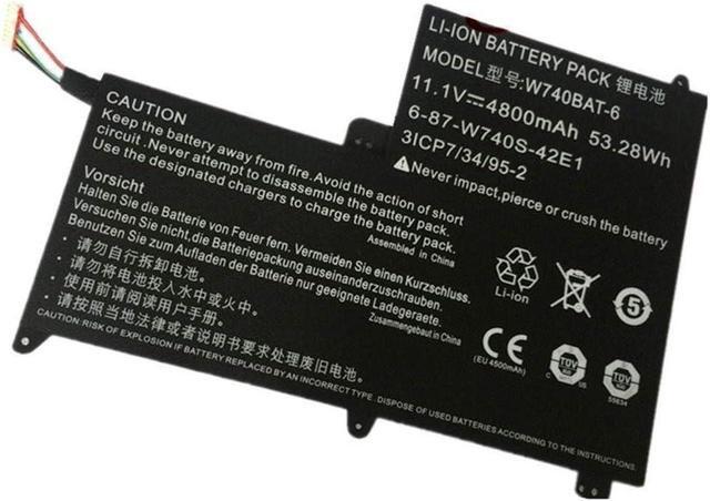 Main image of 11.1V 53.28Wh 4800mAh W740BAT-6 Replacement Laptop Battery for Clevo Schenker W740S S413 W740SU 3ICP7/34/95-2 6-87-W740S-42E