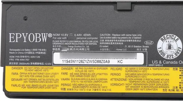 Alt view image 2 of 5 - 45N1128 Laptop Battery 48Wh Compatible with Lenovo ThinkPad T440s T450s T460p T470p L450S L460 L460S L470 A275 P50s W550s X240 X250 X260 X270 Series 45N1132 45N1736 45N1777 45N1134 45N1133 68+