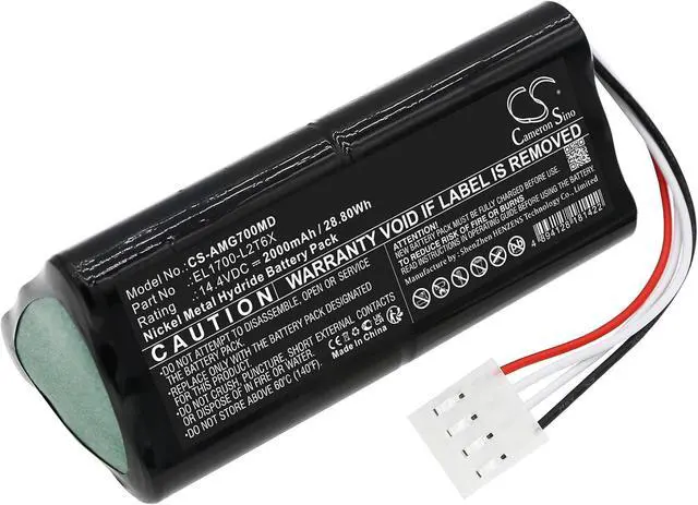 Alt view image 2 of 5 - PRUVA Battery Compatible with Amico EL1700-L2T6X, GoLift 700, P/N: EL1700-L2T6X 2000mAh