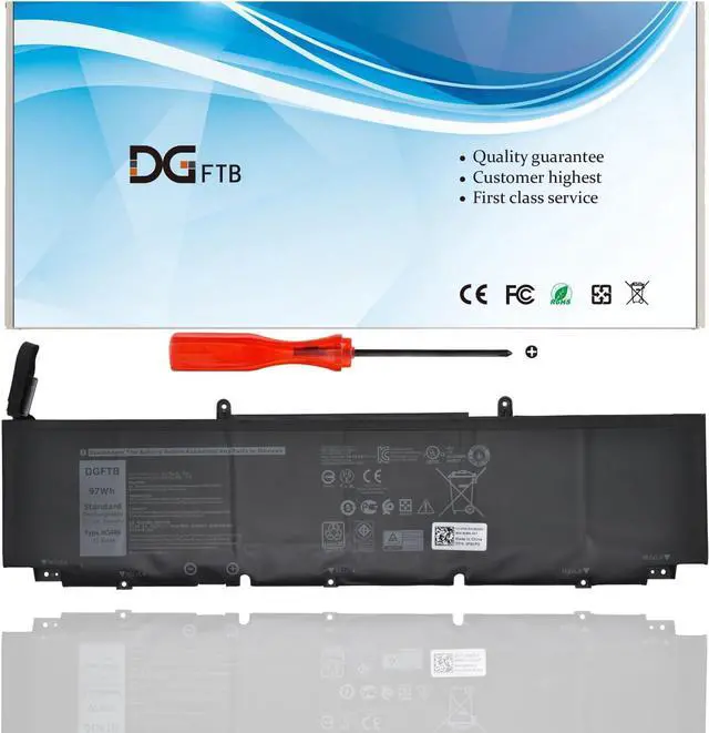 Main image of XG4K6 5XJ6R Laptop Battery for Dell XPS 17 9700 9710 9720 9730 Precision 5750 5760 5770 Series 01RR3 001RR3 F8CPG 0F8CPG OF8CPG KVPMY 0YY3V KRDHV 3ICP7/54/65-2 (11.4V 97WH/8071mAh/6-Cell)