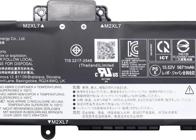 Alt view image 3 of 5 - L22C4P71 Laptop Battery 90Wh 5799mAh 4-Cell 15.52V Compatible with Lenovo ThinkPad P16v Gen 1 21FC 21FD 21FE 21FF Series L22M4P71