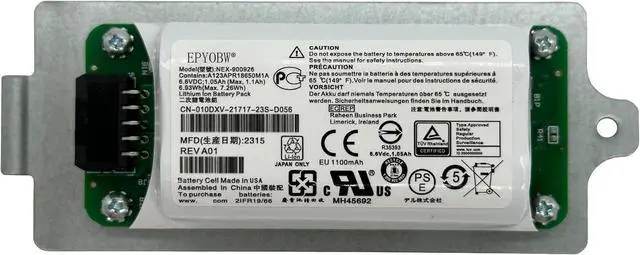 Main image of NEX-900926 Laptop Battery 6.93Wh Compatible with DELL EqualLogic Module Type 15 Type 18 Type 19 Controller / PS4210 PS6210 PS6610 Controller Series 010DXV 0K4PPV 0KVY4F 0M1GDN 0FK6YW