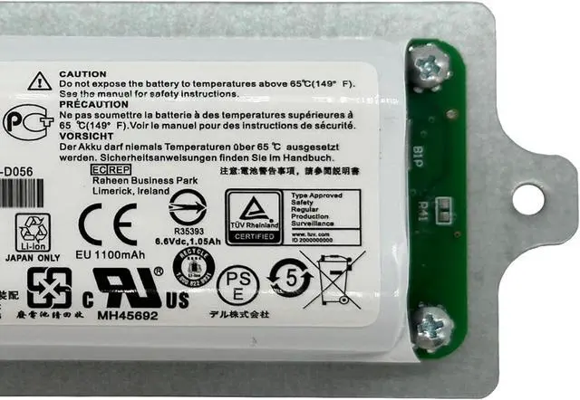 Alt view image 3 of 5 - NEX-900926 Laptop Battery 6.93Wh Compatible with DELL EqualLogic Module Type 15 Type 18 Type 19 Controller / PS4210 PS6210 PS6610 Controller Series 010DXV 0K4PPV 0KVY4F 0M1GDN 0FK6YW