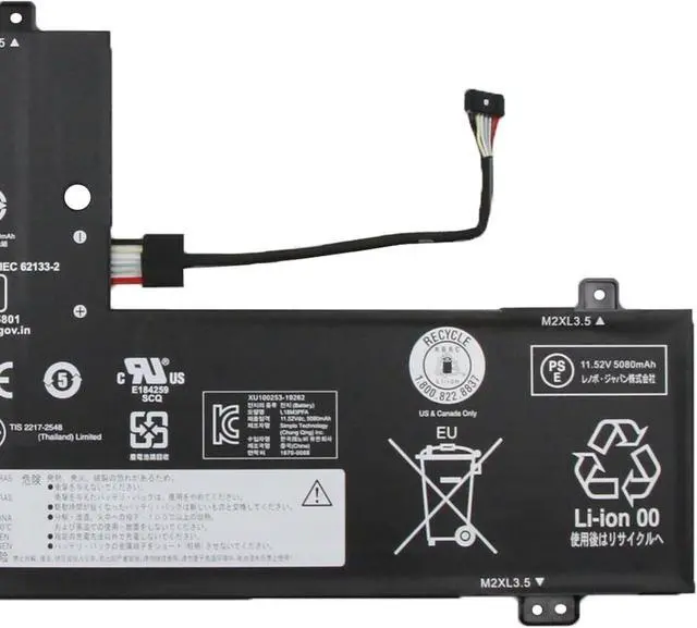 Alt view image 3 of 5 - L18M3PFA Laptop Battery 60.3Wh 5235mAh 3-Cell 11.52V Compatible with Lenovo Yoga C740-15IML 81TD Series L18D3PF2