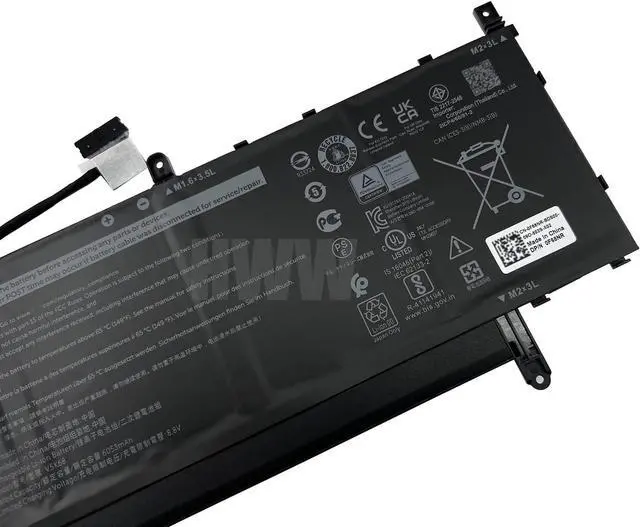 Alt view image 3 of 4 - HWW New 7.6V 48.5Wh 6053mAh V5K68 Battery Compatible with Dell Latitude 9510 9520 Latitude 9520 2-in-1 N2NLL HYMNG N7HT0 TVKGH 08NFC7 0PKW00 089GNG 0HYMNG Series