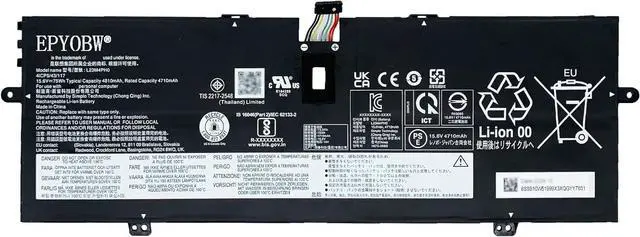 Main image of L23M4PH0 Laptop Battery 75Wh 4810mAh 15.6V Compatible with Lenovo ThinkBook Plus G5 Tab&ThinkBook Plus G5 Station/Yoga 9 2-in-1 14IMH9 Series SB11M64204 5B11M64203 L23D4PH0 SB11M64201