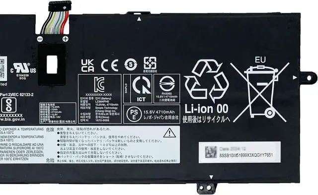 Alt view image 3 of 5 - L23M4PH0 Laptop Battery 75Wh 4810mAh 15.6V Compatible with Lenovo ThinkBook Plus G5 Tab&ThinkBook Plus G5 Station/Yoga 9 2-in-1 14IMH9 Series SB11M64204 5B11M64203 L23D4PH0 SB11M64201