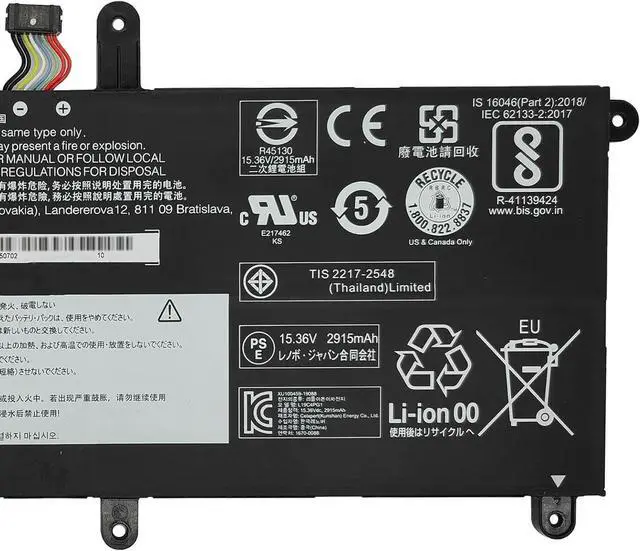 Alt view image 3 of 5 - L19C4PG1 Laptop Battery 46Wh 2995mAh 4-Cell 15.36V Compatible with Lenovo ThinkPad 11E Yoga Gen 6th 20SE 20SF Series L19M4PG1