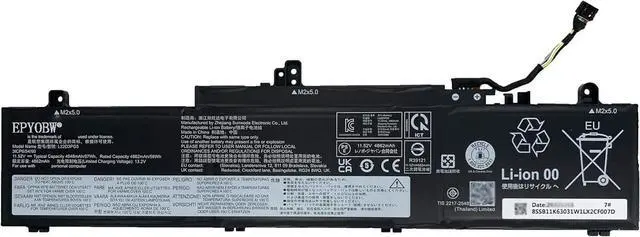 Main image of L22D3PG5 Laptop Battery 57Wh 4948mAh 11.52V Compatible with Lenovo ThinkPad E14 Gen 5 E16 Gen 1 Series L22B3PG5 L22L3PG5 L22M3PG5 L22B3PG4 L22X3PG4 L22D3PG4 L22M3PG4