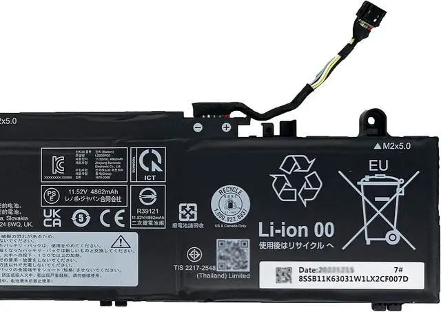Alt view image 3 of 5 - L22D3PG5 Laptop Battery 57Wh 4948mAh 11.52V Compatible with Lenovo ThinkPad E14 Gen 5 E16 Gen 1 Series L22B3PG5 L22L3PG5 L22M3PG5 L22B3PG4 L22X3PG4 L22D3PG4 L22M3PG4