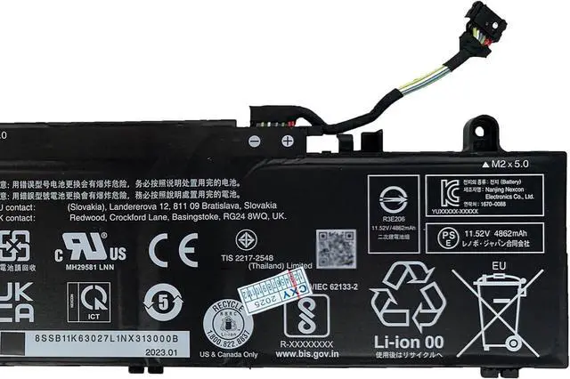 Alt view image 4 of 6 - L22L3PG5 Laptop Battery 57Wh 4948mAh 11.52V Compatible with Lenovo ThinkPad E14 Gen 5 E16 Gen 1 Series L22B3PG5 L22D3PG5 L22M3PG5 L22B3PG4 L22X3PG4 L22D3PG4 L22M3PG4