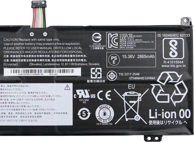 Alt view image 3 of 5 - L18C4PF0 Laptop Battery 45Wh 2964mAh 15.36V Compatible with Lenovo ThinkBook 13s-IWL 13s-IML 14s-IWL 14s-IML Series 5B10W67334 5B10S73501 L18M4PF0 5B10S73499 L18D4PF0 5B10W67399