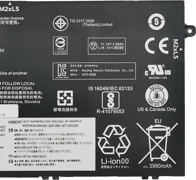Alt view image 3 of 5 - L17M3P51 Laptop Battery 45Wh Compatible with Lenovo ThinkPad E480 E485 E490 E495 E580 E585 E590 E595 / ThinkPad E14 1st Gen (2019) / E41-50 Series L17C3P51 L17M3P52 L17L3P51 01AV448 01AV447