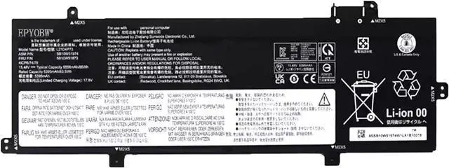 Main image of L21D4P73 Laptop Battery 86Wh 5556mAh 15.48V Compatible with Lenovo ThinkPad P16s Gen 1 Gen 2 T16 Gen 1 Gen 2 Series L21D4P72 L21M4P74 L21C4P72 L21L4P72 L21M4P73