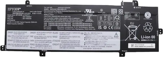 Main image of L21D4P72 Laptop Battery 52.5Wh 3400mAh 15.44V Compatible with Lenovo ThinkPad P16s Gen 1 Gen 2 / T16 Gen 1 Gen 2 / L13 Gen 5 Series L21M4P73 L21L4P72 L21M4P74 L21C4P72 L21D4P73 L21M4P74